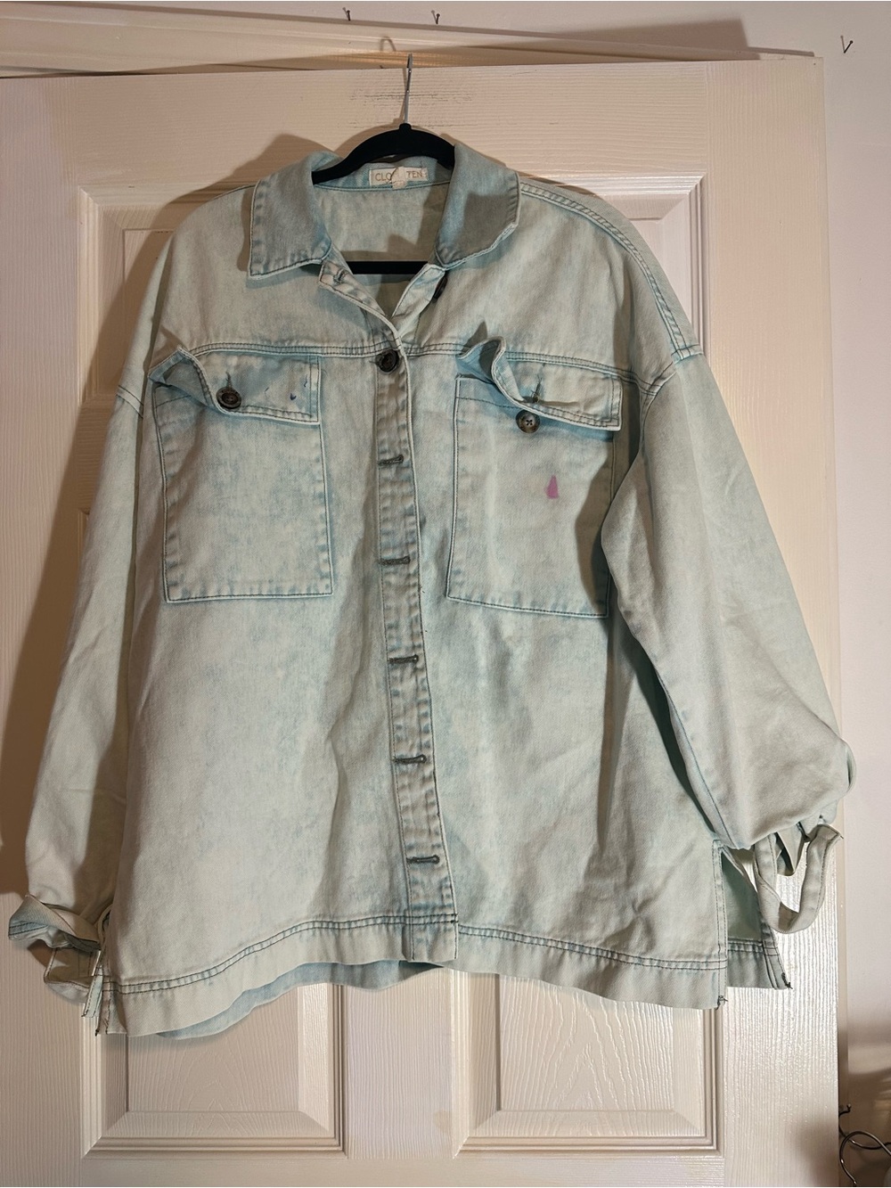 Light Blue Denim Shacket Jacket - Unbranded